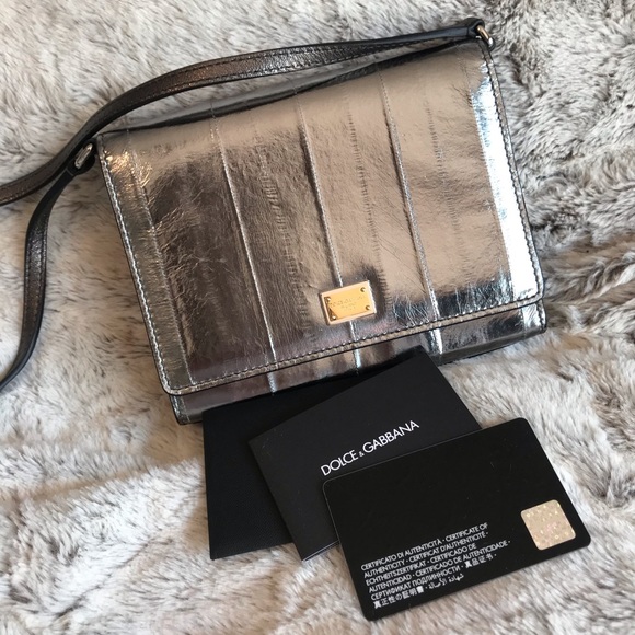 Dolce & Gabbana Metallic Leather Crossbody/Clutch - Picture 1 of 8